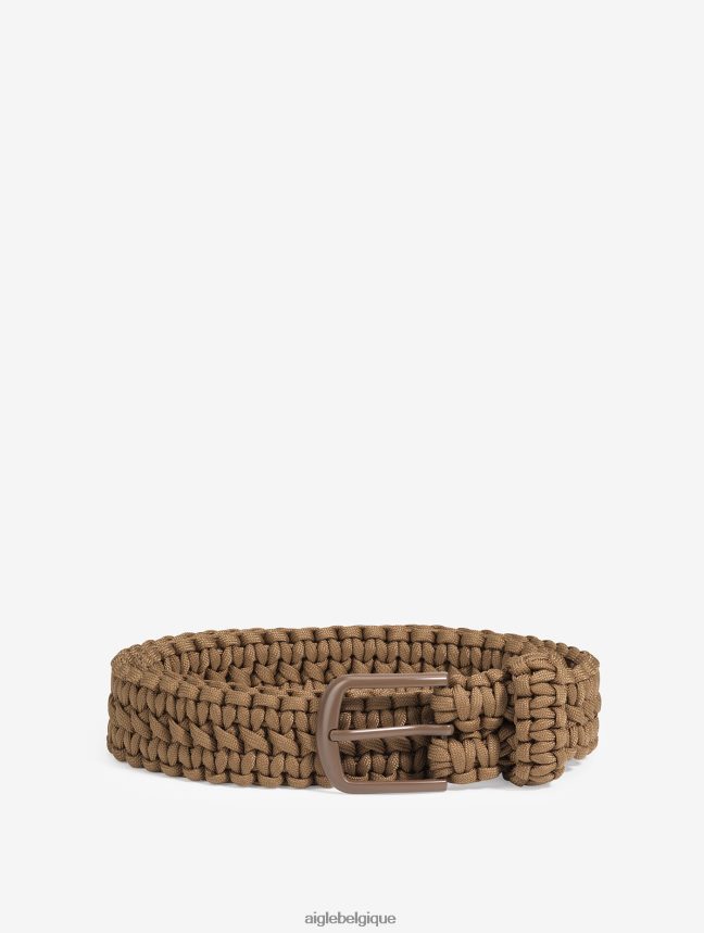 Aigle accessoires ceinture tressée boucle emblématique Noisette femmes HV42L2671