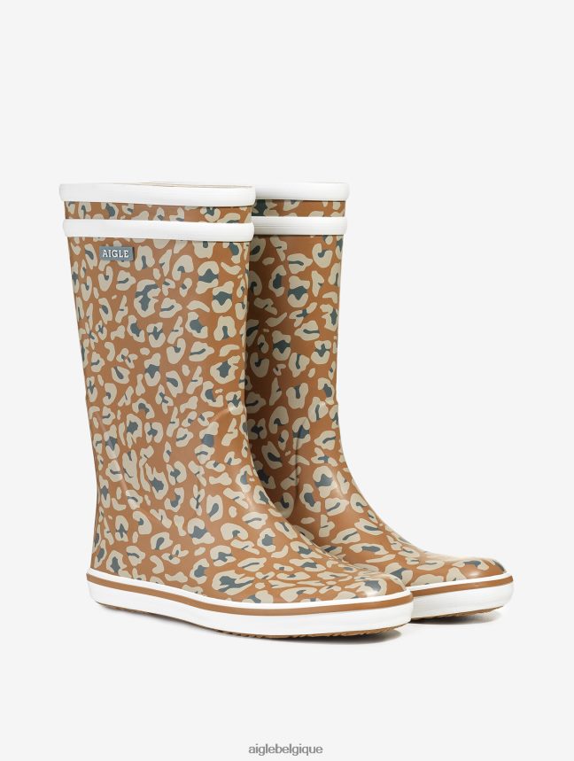 Aigle bottes bottes de bord de mer emblématiques léopard femmes HV42L2649