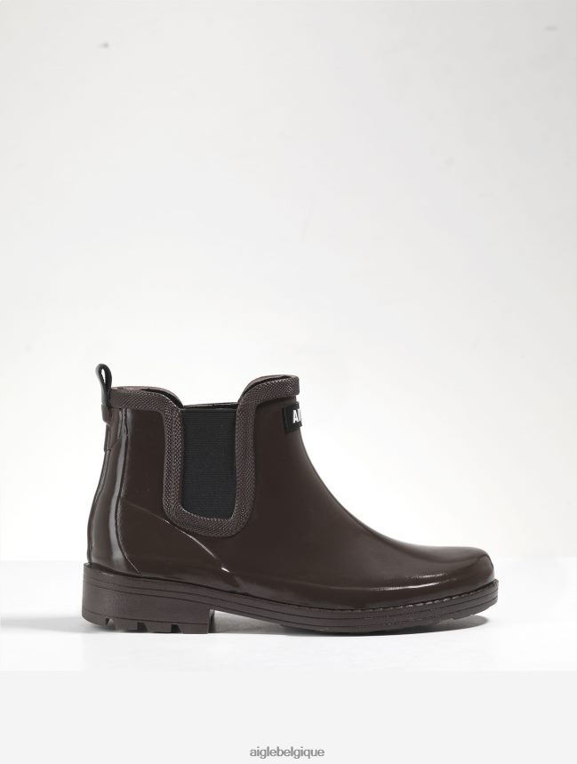 Aigle bottes botte de pluie d'inspiration équestre cacao femmes HV42L2519