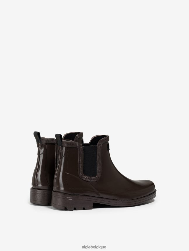 Aigle bottes botte de pluie d\'inspiration équestre cacao femmes HV42L2519