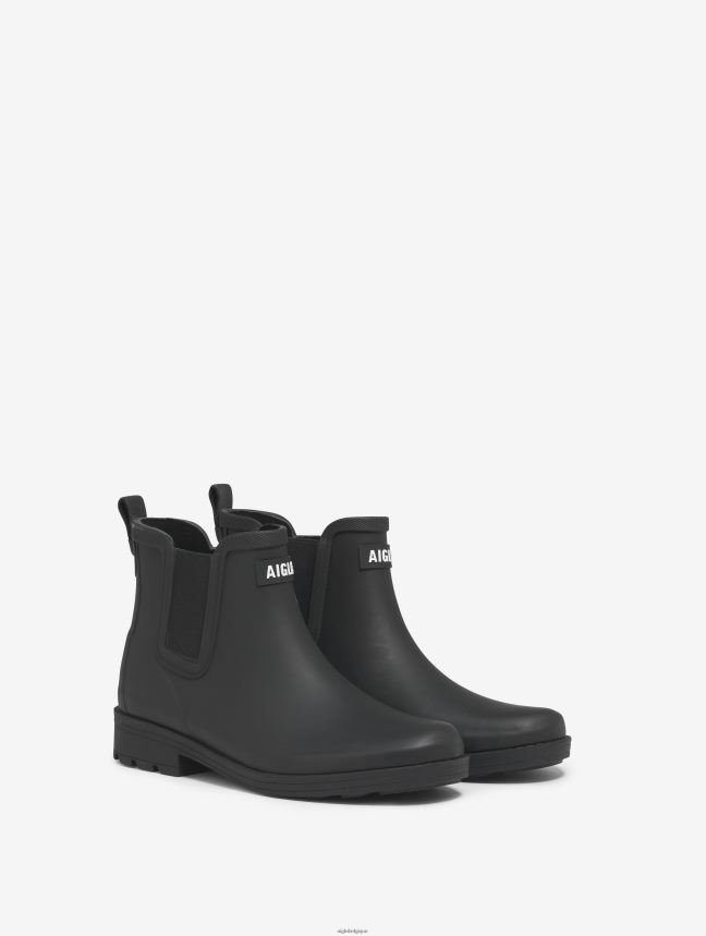 Aigle bottes botte de pluie d\'inspiration équestre noir femmes HV42L2508