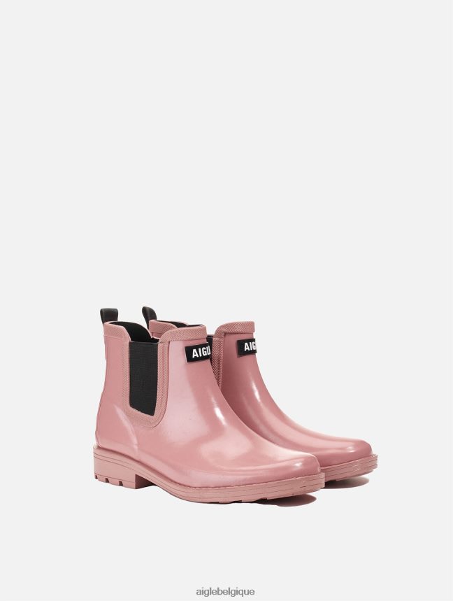 Aigle bottes botte de pluie d\'inspiration équestre rose brumeuse femmes HV42L2521