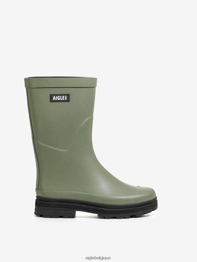 Aigle bottes botte de pluie hybride à la cheville pour un style imbattable olivine femmes HV42L2533