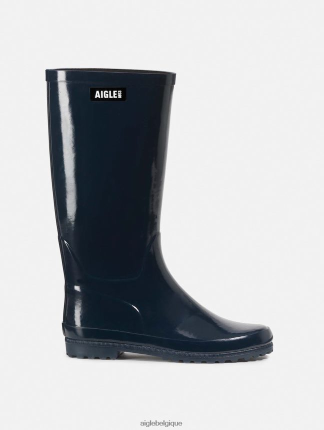 Aigle bottes botte de pluie vernie Marin femmes HV42L2534