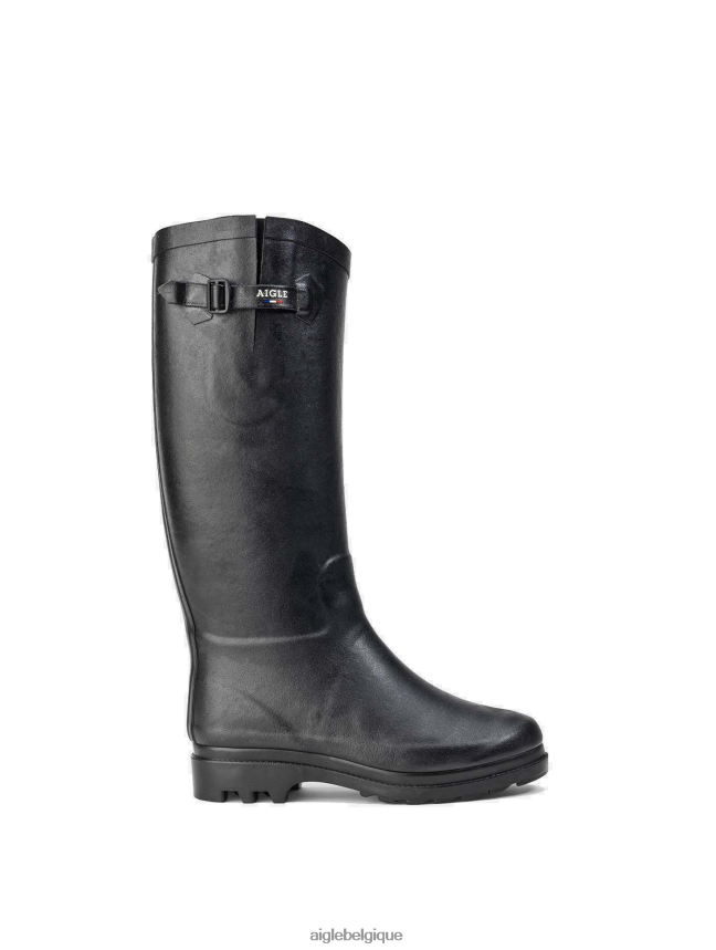 Aigle bottes bottes de pluie boyfriend fourrées fabriquées en france noir femmes HV42L2607