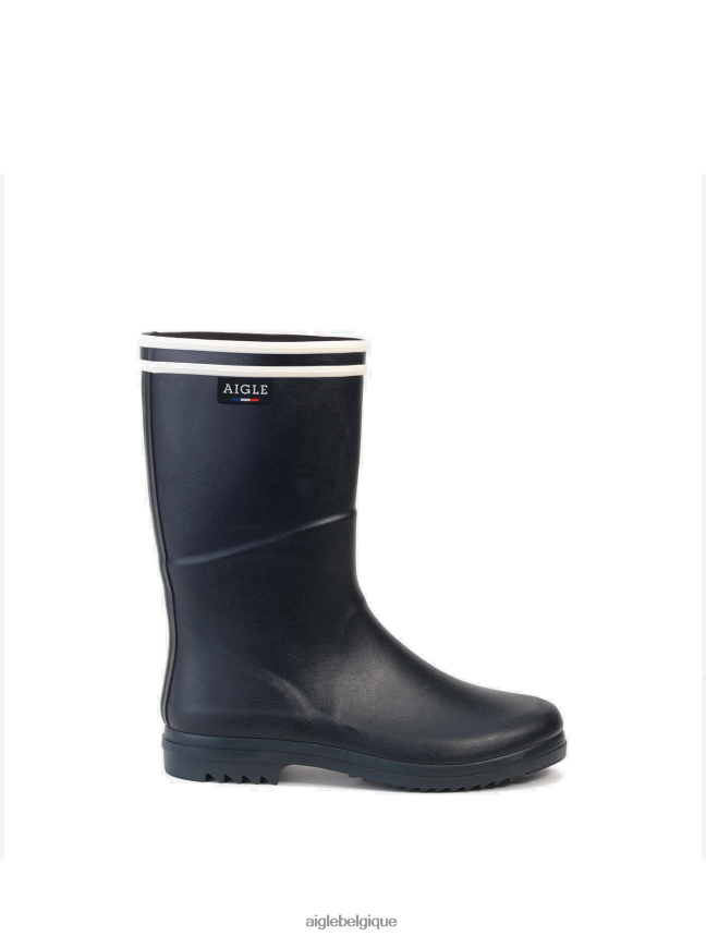 Aigle bottes bottes de pluie à sol cranté fabriquées en france Marin femmes HV42L2523