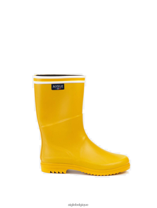Aigle bottes bottes de pluie à sol cranté fabriquées en france citronné femmes HV42L2525