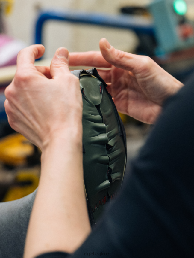 Aigle bottes bottes de pluie à sol cranté fabriquées en france citronné femmes HV42L2525