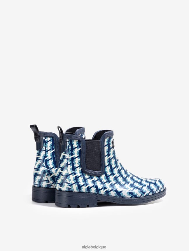 Aigle bottes version imprimée de la botte de pluie d\'inspiration équestre monogramme femmes HV42L2632