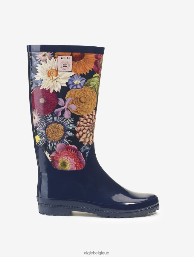 Aigle bottes version imprimée des bottes de pluie vernies kew multifloraison femmes HV42L2606