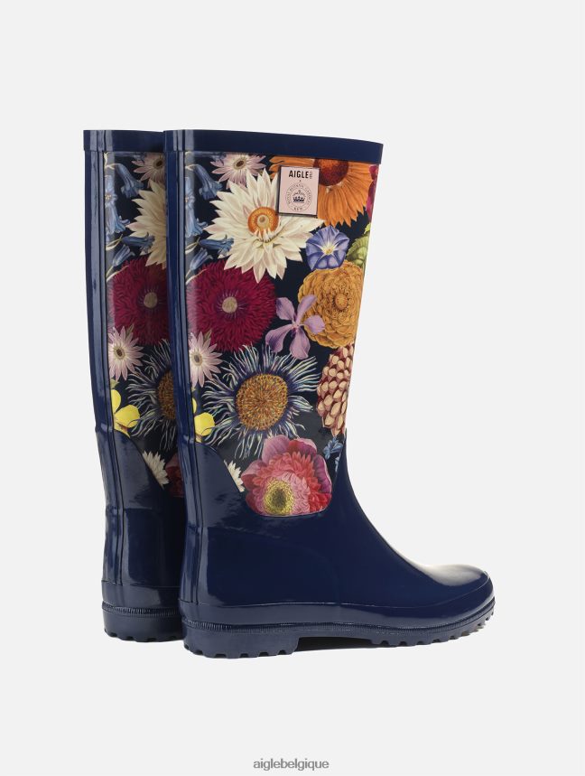 Aigle bottes version imprimée des bottes de pluie vernies kew multifloraison femmes HV42L2606