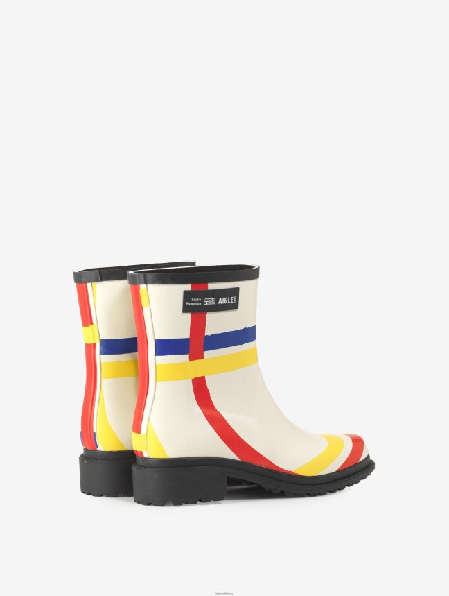 Aigle x Centre Pompidou bottes botte de pluie fabriquée en france Mondrian femmes HV42L2645