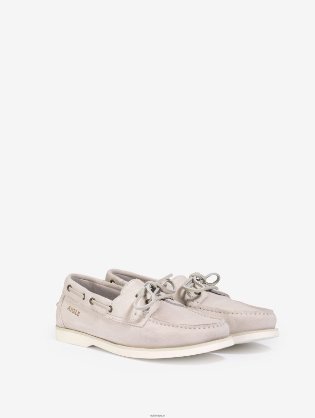 Aigle chaussures mocassin classique en cuir nubuck bisque femmes HV42L2628