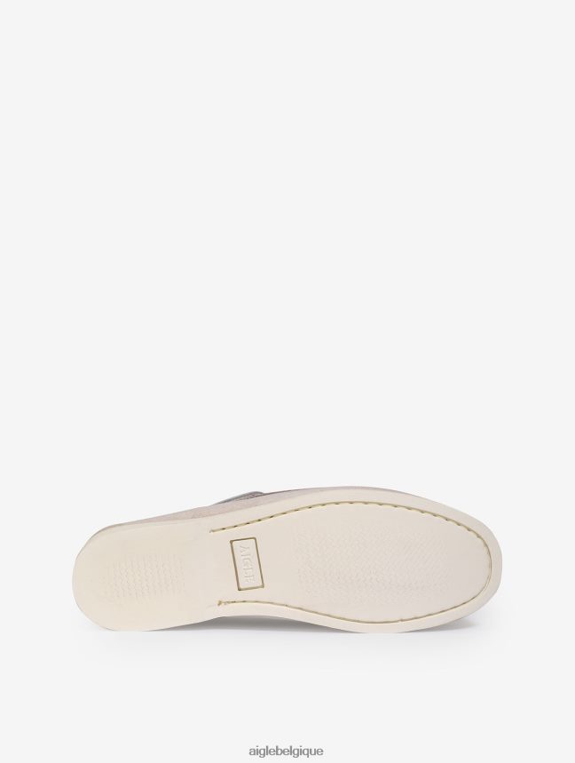 Aigle chaussures mocassin classique en cuir nubuck bisque femmes HV42L2628