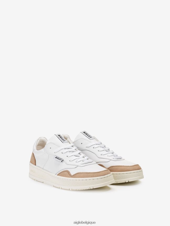 Aigle chaussures la sneaker en cuir durable rose brumeuse femmes HV42L2557