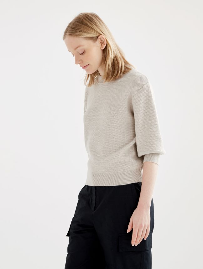 Aigle vêtements pull à manches courtes avec maille décorative martre femmes HV42L2458