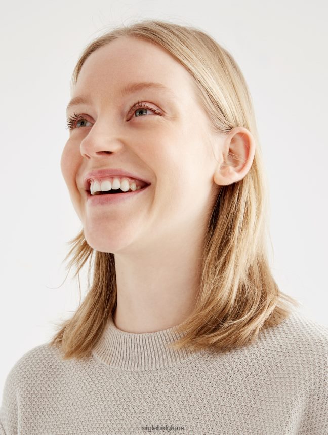 Aigle vêtements pull à manches courtes avec maille décorative martre femmes HV42L2458