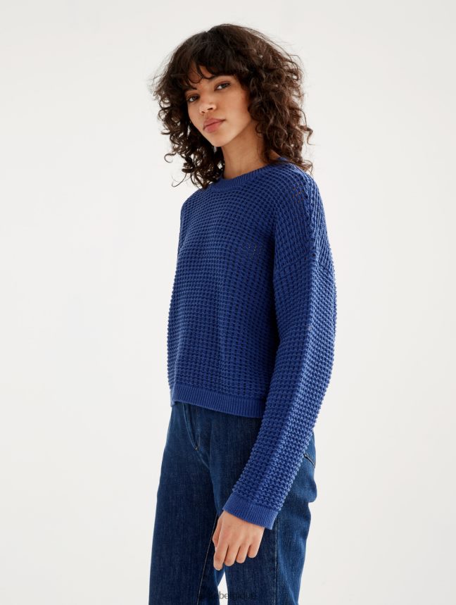 Aigle vêtements pull à manches longues en maille décorative encrebleu femmes HV42L2541