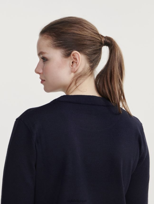 Aigle vêtements pull ras du cou en laine mérinos Empire femmes HV42L2593