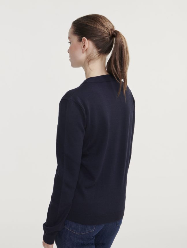 Aigle vêtements pull ras du cou en laine mérinos Empire femmes HV42L2593