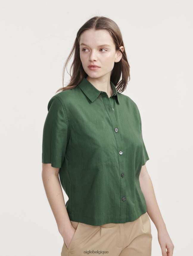 Aigle vêtements chemise ample à manches courtes botanique femmes HV42L2469