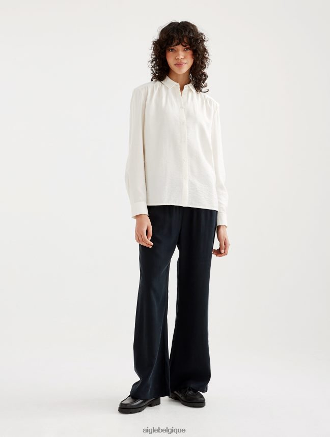 Aigle vêtements chemise à manches longues froncée aux épaules lait femmes HV42L2559