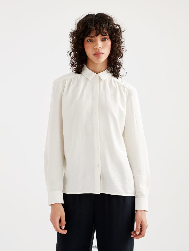 Aigle vêtements chemise à manches longues froncée aux épaules lait femmes HV42L2559