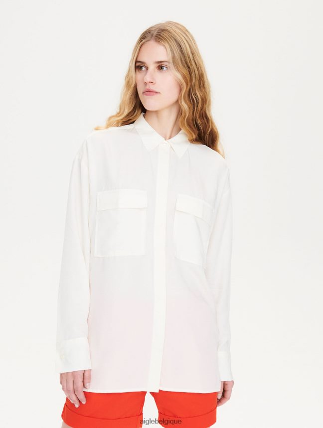 Aigle vêtements chemise surdimensionnée lait femmes HV42L2621