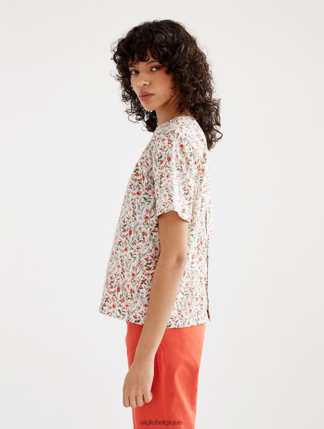Aigle vêtements chemisier liberty london à manches courtes lait pr femmes HV42L2572