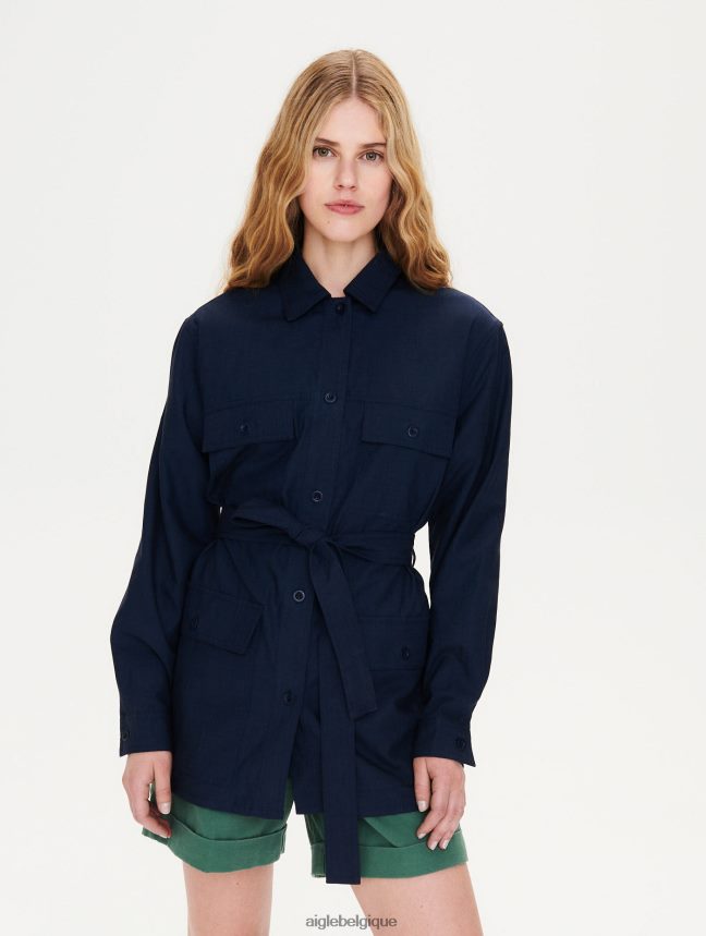 Aigle vêtements surchemise en coton et tencel Empire femmes HV42L2615