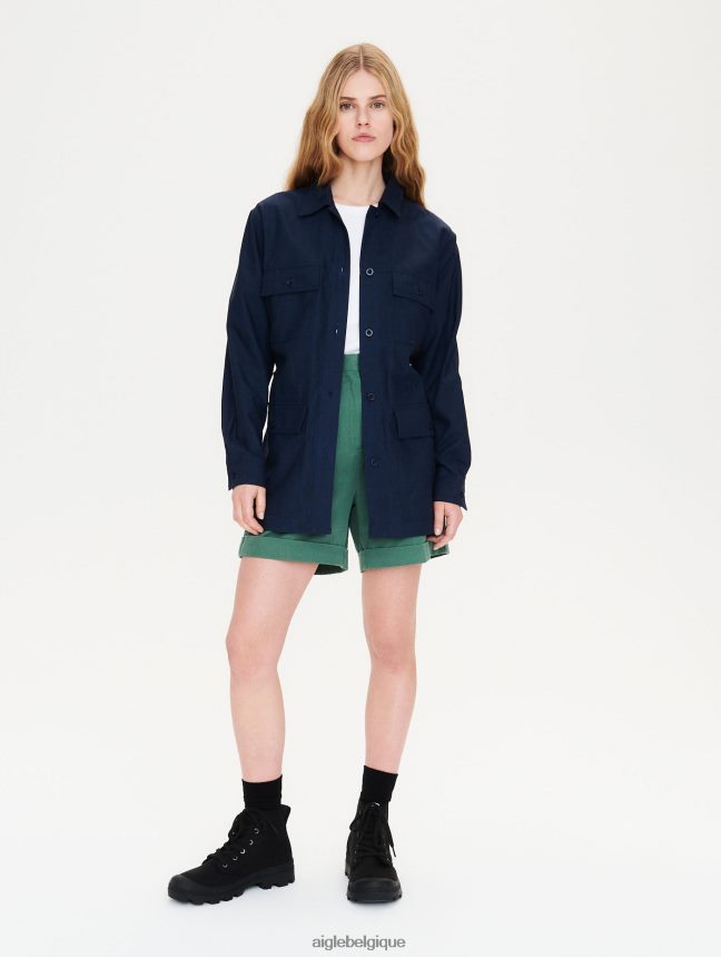 Aigle vêtements surchemise en coton et tencel Empire femmes HV42L2615