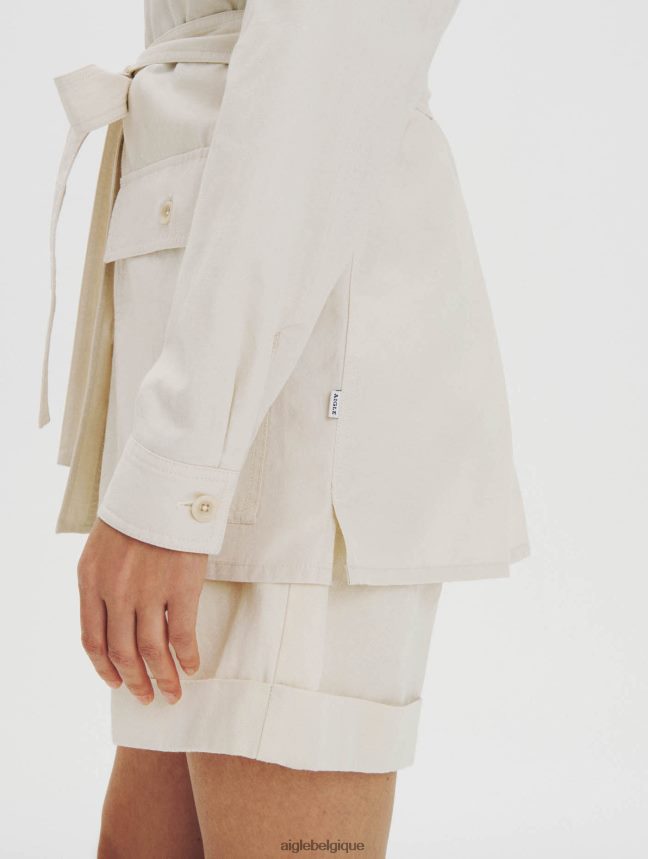 Aigle vêtements surchemise en coton et tencel bisque femmes HV42L2616