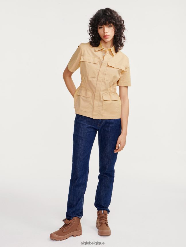 Aigle vêtements veste saharienne à manches courtes osier femmes HV42L2442