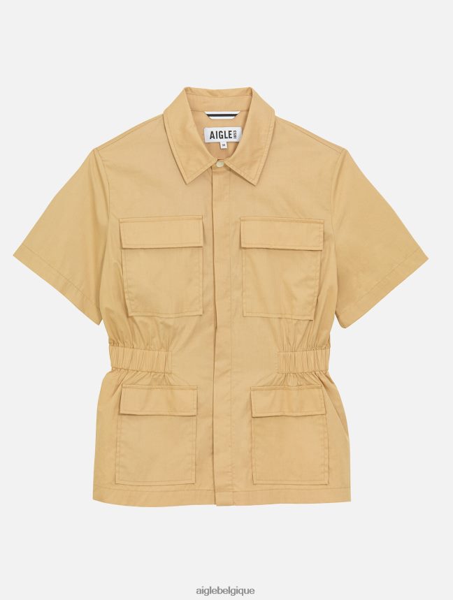 Aigle vêtements veste saharienne à manches courtes osier femmes HV42L2442