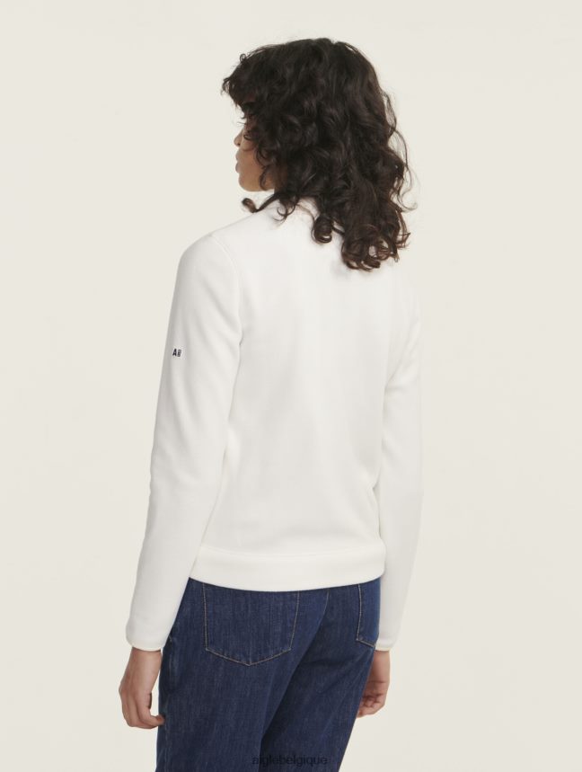 Aigle vêtements polaire zippée à col rond lait femmes HV42L2591