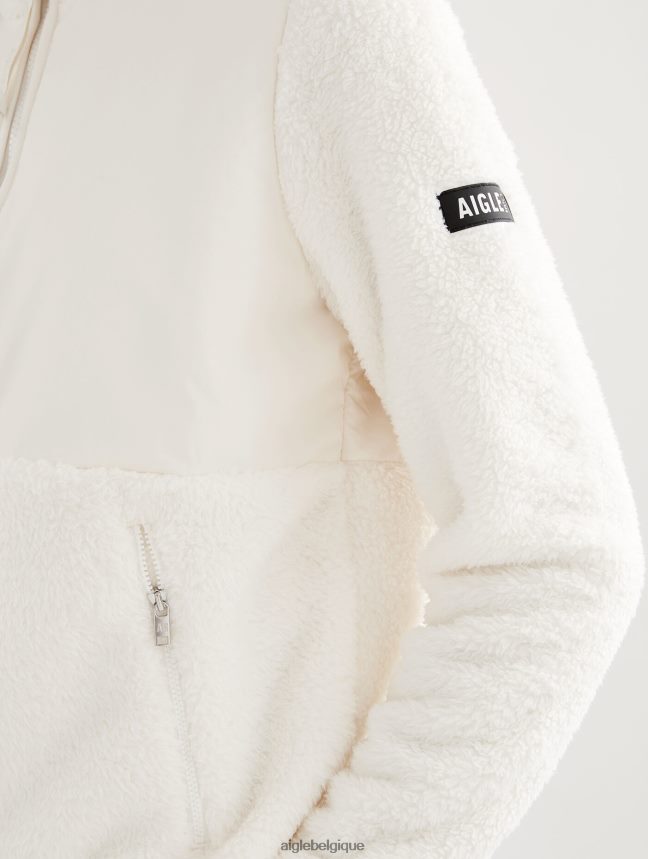 Aigle vêtements veste polaire sherpa confortable à fermeture éclair lait je femmes HV42L2577