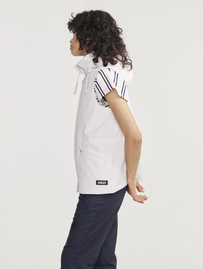 Aigle vêtements gilet sans manches gore-tex infinium avec capuche amovible lait je femmes HV42L2473