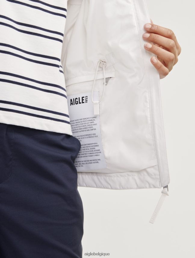 Aigle vêtements gilet sans manches gore-tex infinium avec capuche amovible lait je femmes HV42L2473