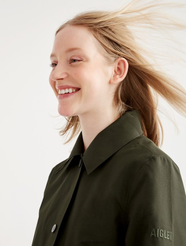 Aigle vêtements imperméable long gore-tex redessiné algue femmes HV42L2447