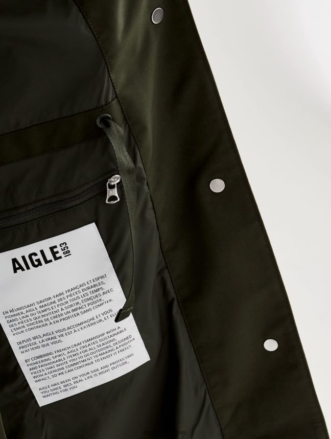 Aigle vêtements imperméable long gore-tex redessiné algue femmes HV42L2447