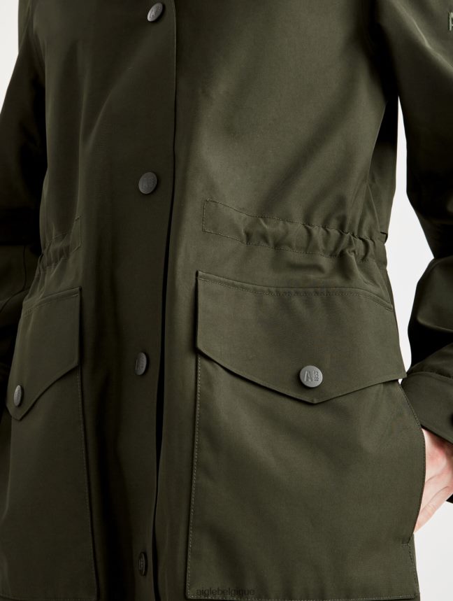 Aigle vêtements imperméable long gore-tex redessiné algue femmes HV42L2447