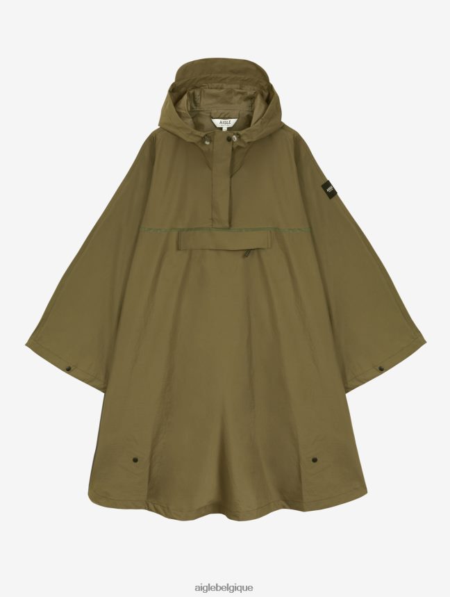 Aigle vêtements poncho imperméable pour cyclistes kaki femmes HV42L2670