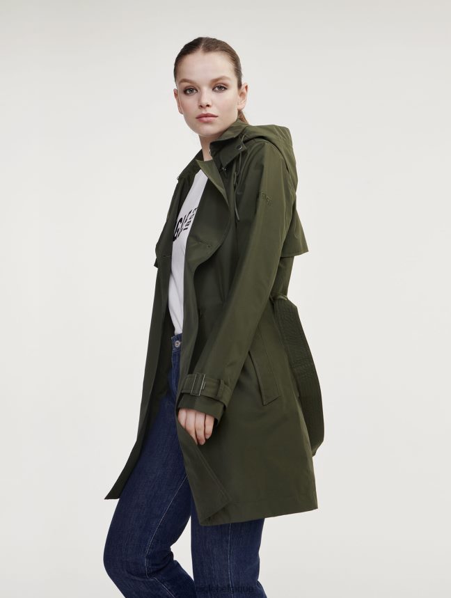 Aigle vêtements trench-coat court en gore-tex à capuche amovible avocat femmes HV42L2457