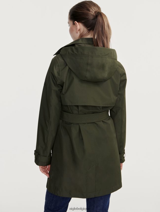 Aigle vêtements trench-coat court en gore-tex à capuche amovible avocat femmes HV42L2457
