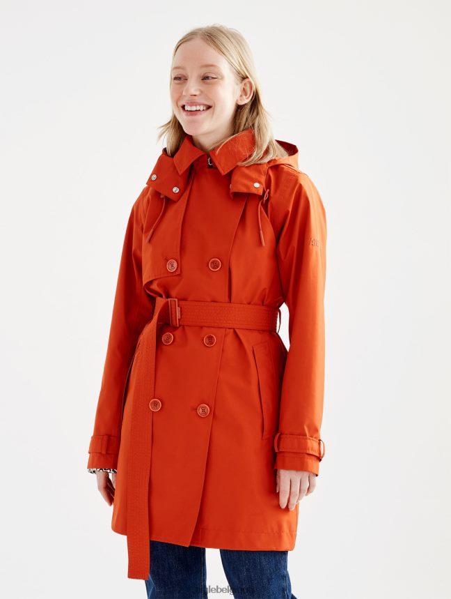 Aigle vêtements trench-coat court en gore-tex à capuche amovible goji femmes HV42L2501