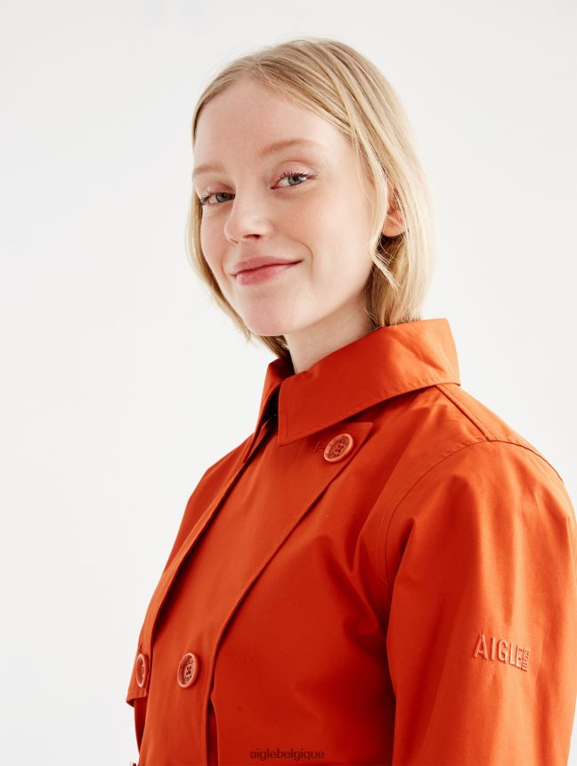 Aigle vêtements trench-coat court en gore-tex à capuche amovible goji femmes HV42L2501