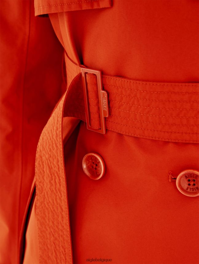 Aigle vêtements trench-coat court en gore-tex à capuche amovible goji femmes HV42L2501