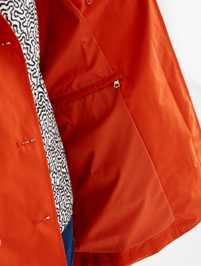 Aigle vêtements trench-coat court en gore-tex à capuche amovible goji femmes HV42L2501