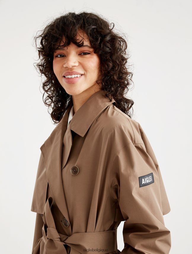 Aigle vêtements trench long en gore-tex paclite cappuccino femmes HV42L2431