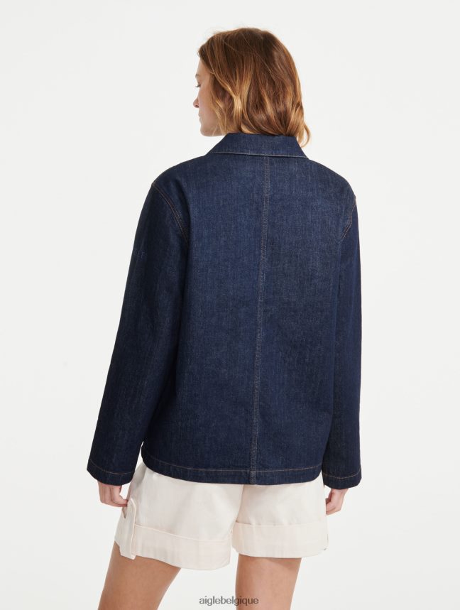 Aigle vêtements veste de travail mi-longue denim brut ovd femmes HV42L2698
